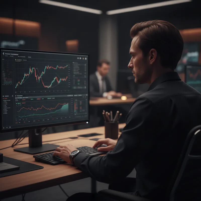 AI-driven market signals dashboard with live trend chart and confidence levels
